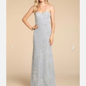 Hayley Paige NWT silver/slate bridesmaid dress